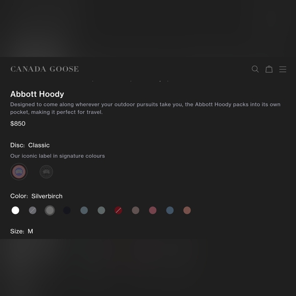 Canada Goose Packable Abbott Hoody Womens Medium Silverbirch Color - Picture 2 of 16